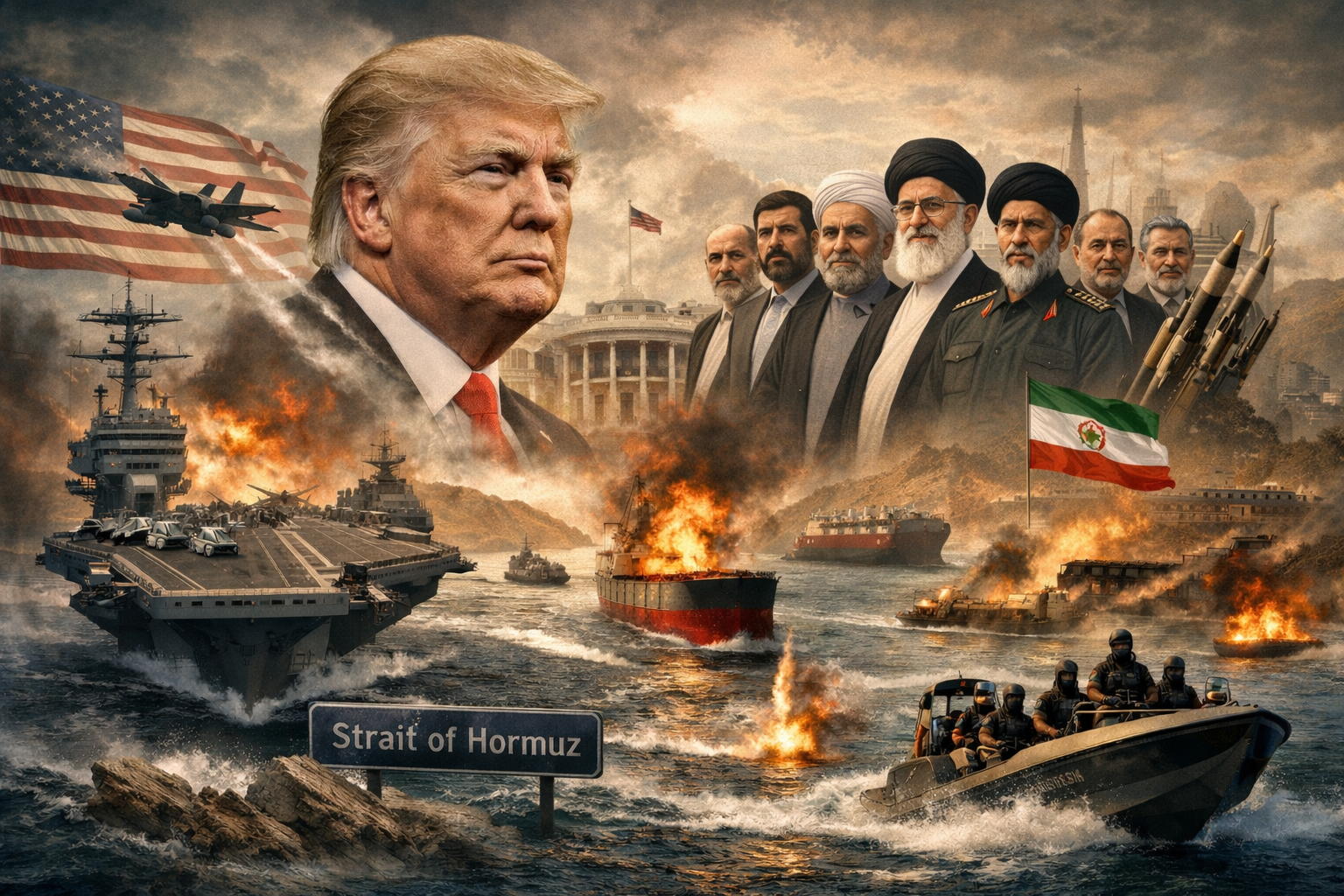 الحصار الأمريكي على موانئ إيران — مضيق هرمز